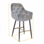 Напівбарне або барне крісло м'яке Chic bar-65(75), каркас метал чорний або золото, сидіння оксамит 4