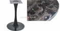 Стіл Тюльпан круглий 80 см, стол обеденный Tulip, диаметр 80 см, чорний, білий (мдс) 2