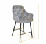 Напівбарне або барне крісло м'яке Chic bar-65(75), каркас метал чорний або золото, сидіння оксамит 5