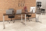 Сдвоенный стильный стол на два рабочих места Q135x2 6