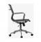 Кресло офисное Невада, сетка, хром, средняя спинка, цвет черный  0