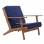 Кресло для отдыха Gloss деревянное с мягкими подушками мл 4