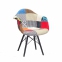 Кресло Леон ткань Пэчворк, на ножках (дерево, металл), на колесах, на блине, полубарные, барные (ом) 5