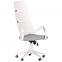 Крісло комп'ютерне Spiral каркас пластик білий, тканина світло-сірий 3