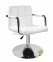 Кресло офисное Артур на колесах или на блине, компьютерное, экокожа, цвет черный, белый 2