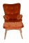 Кресло Флорино с табуреткой, пуфом, цвет коричневый, желтый, оранж, синий мдс 0