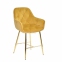 Напівбарне або барне крісло м'яке Chic bar-65(75), каркас метал чорний або золото, сидіння оксамит 13