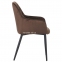 Крісло обіднє Venera, каркас метал, сидіння вельвет сірий, коричневий 0