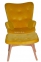 Кресло Флорино с табуреткой, пуфом, цвет коричневый, желтый, оранж, синий мдс 1