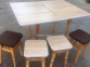 Комплект столовый стол и 4 табурета (твердый), ножки ясень, столешница ДСП (тщ) 8