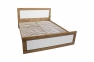 Ліжко двоспальне Тахо, ЛДСП дуб Тахо та білий (графіт), 16 мм (вд) 1