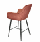 Напівбарне або барне крісло м'яке Chic bar-65(75), каркас метал чорний або золото, сидіння оксамит 8