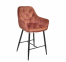 Напівбарне або барне крісло м'яке Chic bar-65(75), каркас метал чорний або золото, сидіння оксамит 10