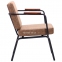 Кресло Oasis черный металл, кожзам цвет бетон 0