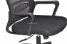 Крісло комп'ютерне, офісне ОМ-108, оббивка спинки з чорної сітки, м'яке сидіння, тканина  металева основа з пластиковим покриттям. 4