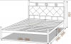 Металеве ліжко з елементами ковки Белла 120/140/160/180 9