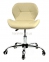 Кресло, Стул офисный Invar (Инвар, Стар нью ) ЭкоКожа (черный, белый, бежевый, серый, желтый), ножки хром 4