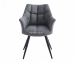 Крісло м'яке Bergamo, каркас метал чорний, тканина 7