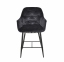 Напівбарне або барне крісло м'яке Chic bar-65(75), каркас метал чорний або золото, сидіння оксамит 27