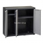 Шкаф низкий 3-х дверный Elegance S, 97x38x87cm, черный 0