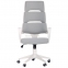 Крісло комп'ютерне Spiral каркас пластик білий, тканина світло-сірий 0