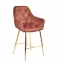 Напівбарне або барне крісло м'яке Chic bar-65(75), каркас метал чорний або золото, сидіння оксамит 7