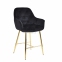 Напівбарне або барне крісло м'яке Chic bar-65(75), каркас метал чорний або золото, сидіння оксамит 35