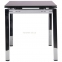Стол обеденный раскладной Сандро основа хром, столешница стекло цвет белый, серый или черный амф 4