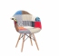 Кресло Леон ткань Пэчворк, на ножках (дерево, металл), на колесах, на блине, полубарные, барные (ом) 16