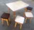 Комплект столовый стол и 4 табурета (твердый), ножки ясень, столешница ДСП (тщ) 7