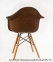 Кресло Leon (Леон) Soft ЭкоКожа (серый, коричневый) ножки деревянные ом 0