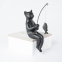Декор фигурка, статуэтка декоративная Коты рыбалка 28 см, Кот рыболов 19 см 0