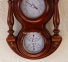 Настінний годинник, барометр, термометр, вологомір прямокутний, дерево, корічневий 17