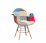 Кресло Леон ткань Пэчворк, на ножках (дерево, металл), на колесах, на блине, полубарные, барные (ом) 11