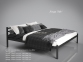 Ліжко двоспальне Лідс, 160*200, метал, дно металеві трубки 0