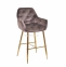 Напівбарне або барне крісло м'яке Chic bar-65(75), каркас метал чорний або золото, сидіння оксамит 2