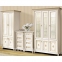 Шкаф для одежды белый в стиле Прованс с росписью (имитация) Верона 2-х дверный 1