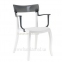 Кресла Hera-K белые с цветной прозрачной спинкой 4