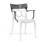 Кресло Opera-K чёрное, серое, белое с цветными прозрачными спинками 5