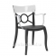 Кресло Opera-K чёрное, серое, белое с цветными прозрачными спинками 7