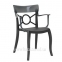 Кресло Opera-K чёрное, серое, белое с цветными прозрачными спинками 12