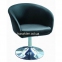 Кресло Мурат, основа блин хром, экокожа чёрный, бежевый, красный,  синий, коричневый 4