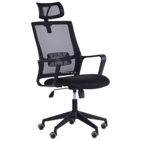 Крісло офісне Matrix HR, чорний, сірий, база колеса