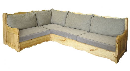 Кутовий дерев`яний диван S (без м´якої частини) рм 