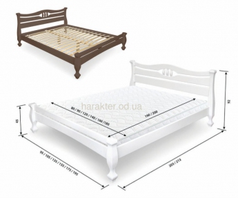 Кровать деревянная двуспальная Даллас 160*200 шм(тщ)