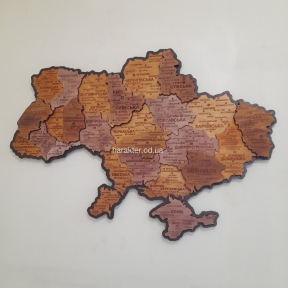 Декоративна мапа України 3D об'ємна (гп)