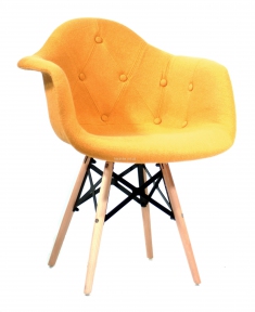 Кресло Leon (Леон) Soft XXL Шерсть (желтый, синий, зеленый, бирюза, серый) ножки деревянные