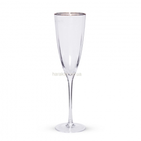 Винный бокал, бокал Шампанское Seashell золото, серебро набор 4 шт (КС110690-1, 110695-1)