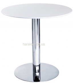 Стол круглый TUL, деревянный, белый, диаметр 80 см, цвет белый