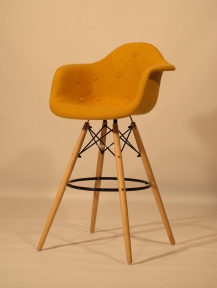 Кресло, стул барный Leon (Леон) Soft Шерсть (желтый, серый, зеленый, бирюза, синий) ом